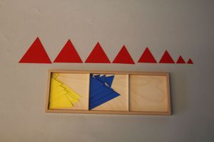 Abbildung Didaktisches Material: Satz mit Dreiecke