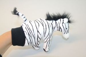 Abbildung Didaktisches Material: Handpuppe - Zebra