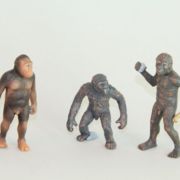 Plastikfiguren zur Evolution des Menschen 